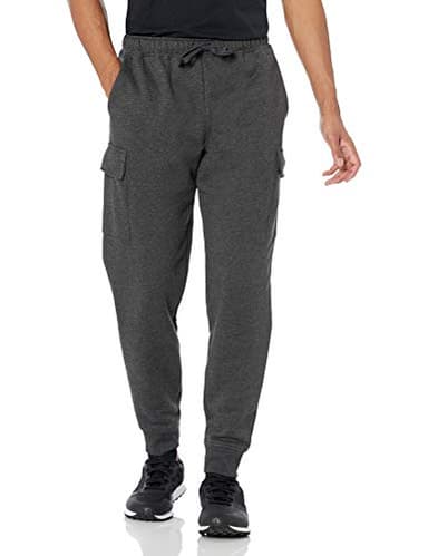 Amazon Essentials Men's Cargo Fleece Jogger Sweatpant with Relaxed Fit, Charcoal Heather, Medium - Image 1