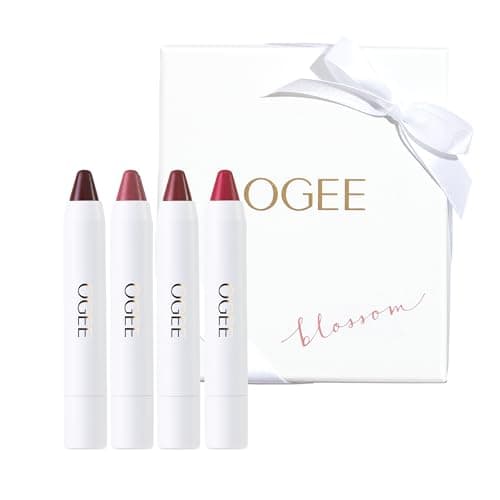 Ogee Tinted Sculpted Lip Oil - Blossom 4 Piece Gift Set - Made with 100% Organic Coconut Oil, Jojoba Oil, and Vitamin E - Best as Lip Balm, Lip Color or Lip Treatment - Image 1