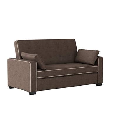 Serta Ainsley Loveseat with Pull Out Sleeper Microfiber Java Queen - Image 7