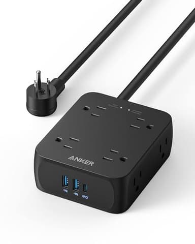 Anker Power Strip with USB Ports,5Ft,Surge Protector(2000J),8 Widely Outlet Extender, 2 USB-A Ports and 1 USB-C Port, Works with iPhone 16/16 Plus/16 Pro/16 Pro Max,for Home, Office, TUV Listed - Image 1