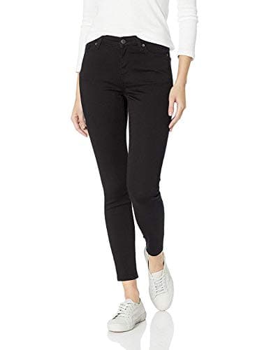 Amazon Essentials Women's Mid-Rise Stretchy Skinny Jean, Black, 14 Short - Image 1