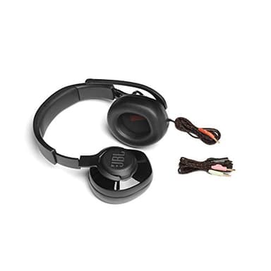 JBL Quantum 200 - Wired over-ear gaming headset with Voice focus directional flip-up mic and memory foam ear cushions (Black) - Image 4