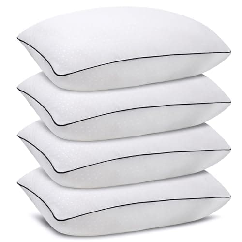 Higoom Standard Size Bed Pillows for Sleeping 4 Pack,Luxury Hotel Pillows,Comfortable and Supportive,Machine Washable,Suitable for Stomach,Back and Side Sleepers. - Image 1