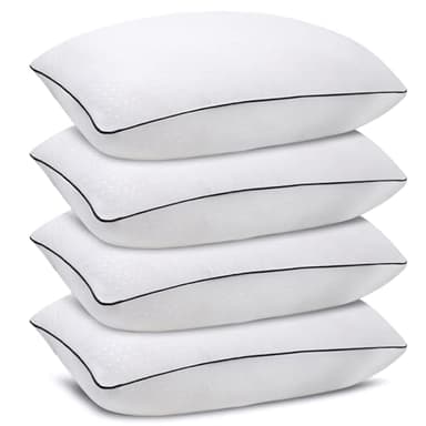 Higoom Standard Size Bed Pillows for Sleeping 4 Pack,Luxury Hotel Pillows,Comfortable and Supportive,Machine Washable,Suitable for Stomach,Back and Side Sleepers. - Image 1