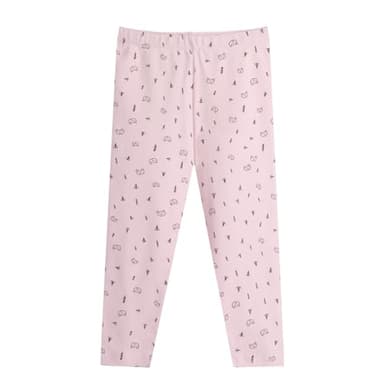 GLASH Kids Girls Pants, 4 Pack 2T/24M Girl Leggings Pink Bears/Dark Pink/Black/Grey - Image 6