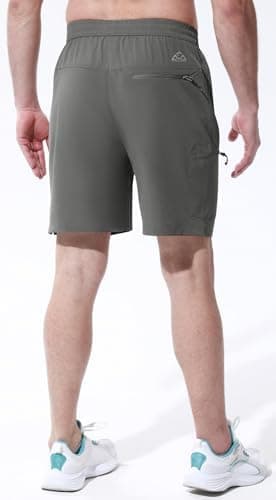 Rdruko Men's Quick Dry Hiking Shorts Lightweight Running Gym Outdoor Active Shorts with Zipper Pockets - Image 5