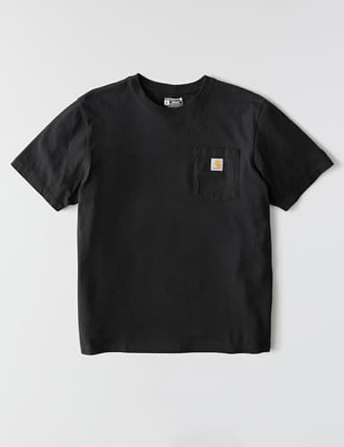 CarharttmensLoose Fit Heavyweight Short-Sleeve Pocket T-ShirtBlackLarge Tall - Image 10