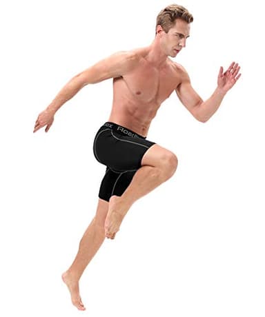 Roadbox Compression Shorts for Men Athletic Workout Underwear Running Gym Spandex Short Sports(Black,Navy,Green,L) - Image 4