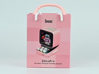 Divoom Ditoo Retro Pixel Art Game Bluetooth Speaker with 16X16 LED App Controlled Front Screen (Pink) - Image 8