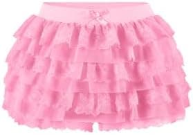 Women Y2K Lace Multi-Layered Bloomers, Lolita Ruffle Shorts, Sexy Short Pumpkin Pants, Elastic Waist Sweet Pettipants - Image 3