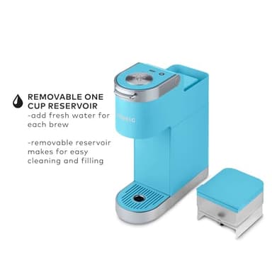 Keurig K-Mini Plus Single Serve K-Cup Pod Coffee Maker, with 6 to 12oz Brew Size, Stores up to 9 K-Cup Pods, Travel Mug Friendly, 1500 watts, Cool Aqua - Image 8