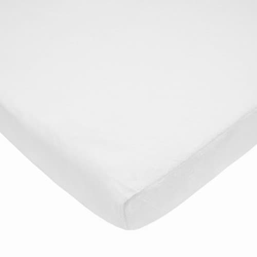 American Baby Company Heavenly Soft Chenille Fitted Pack N Play Playard Sheet 27" x 39", Warm and Cozy Chenille Pack and Play Sheet, White, for Boys and Girls, Fits Most Mini Crib Mattresses - Image 1