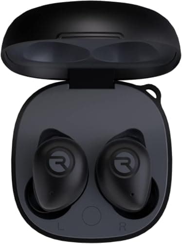 Raycon Fitness Bluetooth True Wireless Earbuds with Built in Mic 56 Hours of Battery, IPX7 Waterproof, Active Noise Cancellation, Awareness Mode, and Bluetooth 5.3 (Black) - Image 1