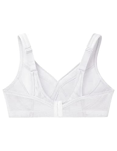 Glamorise Full Figure Plus Size MagicLift Seamless Sports Bra Wirefree #1006 White - Image 6