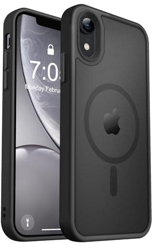 MOCCA Strong Magnetic for iPhone XR Phone Case, [Compatible with Magsafe][Mil-Grade Drop Protection] Slim Thin Translucent Matte Protective Cover Case for iPhone XR Case 6.1'', Black - Image 1