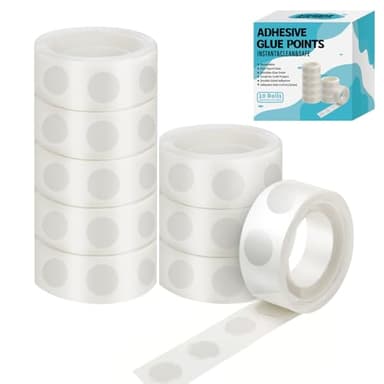 gegemaoyi 1000pcs Glue Point Clear Balloon Glue Removable Adhesive Dots Double Sided Dots of Glue Tape for Balloons Craft Glue Points Dots Sticky Dots or Wedding Decoration - Image 1