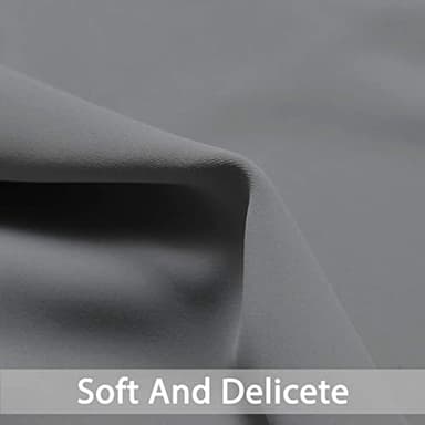 Yakamok Short Blackout Curtains 36 inches, Grommet Thermal Insulated Small Window Treatment Room Darkening Privacy Draperies for Basement Bathroom Bedroom(2 Panels,Grey,42x36 Inch) - Image 5