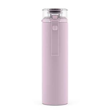 Ello Syndicate 20oz Reusable Glass Water Bottle with One-Touch Leak Proof Flip Lid, Protective Non-Slip Silicone Sleeve, Carry Loop for Coffee, Tea and Water, BPA-free, Dishwasher Safe, Cashmere Pink - Image 9