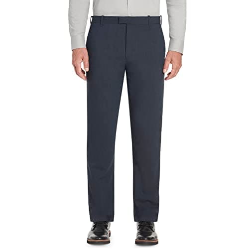Van Heusen Men's Flex Straight Fit Flat Front Pant, Slate Blue, 34W x 29L - Image 1
