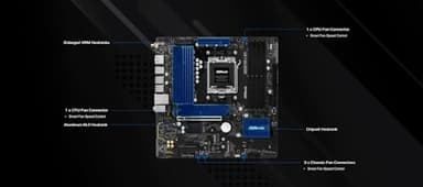 ASRock AMD B850M Pro A WiFi 6E Socket AM5 Ryzen 9000/8000/7000 Series DDR5 8000+ (OC) MHz 256GB Micro ATX Motherboard M.2 SATA3 6.0 Gb/s PCIe 5.0 BIOS Flashback 2.5G LAN - Image 3