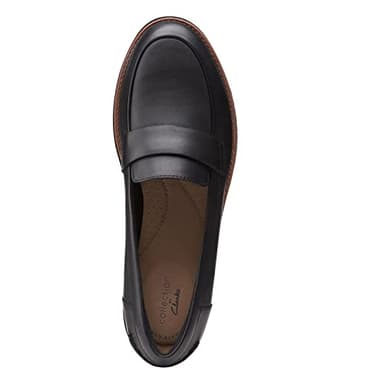Clarks Women's Sharon Gracie Penny Loafer, Black Soft, 7 - Image 7
