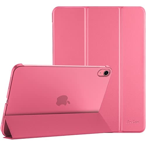 ProCase for iPad (A16) 11th Generation 11 Inch 2025/ iPad 10th Generation 10.9 Inch 2022 Case, Slim Smart Cover with Translucent Hard Shell Back, Supports Touch ID, Auto Wake/Sleep -Pink - Image 1