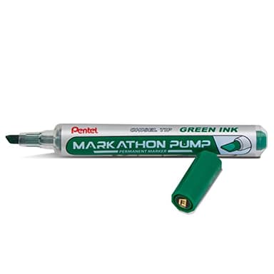Pentel Markathon Pump Permanent Marker, Chisel Tip, Assorted Colors, 4 Pack (NLF60XBP4M) - Image 6