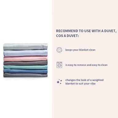 YnM 20lbs Weighted Blanket for Adults, Breathable Heavy Bed Throw Blanket with Cooling Glass Beads for All Season Use, Ideal for One Person of 190lbs (60x80 Inches, Queen Bed, Dark Grey) - Image 9