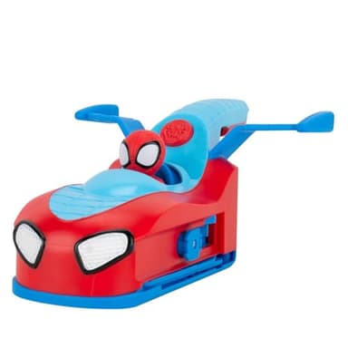 Jazwares Marvel Spidey and His Amazing Friends Spidey Team Split Racer - 8.5-Inch Three-in-One Vehicle with Web Darts, Sound Effects, and Phrases - Image 5