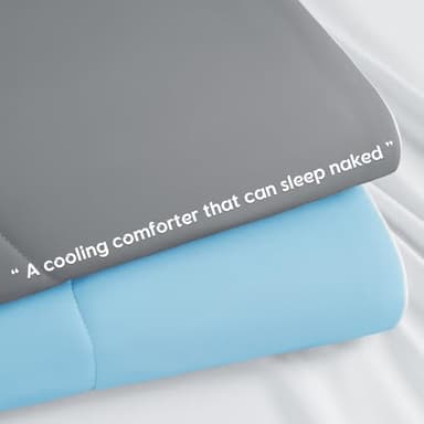 Gehtmnl Cooling Comforter, Cooling Blanket for Hot Sleepers and Night Sweats, Double-Sided Cool Breathable Soft Lightweight Blanket, All Season Bedding Comforter, (Mist Light Grey, Queen(90"x90")) - Image 7