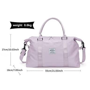 Travel Duffel Bag,Sports Tote Gym Bag,Shoulder Weekender Overnight Bag for Women - Image 4