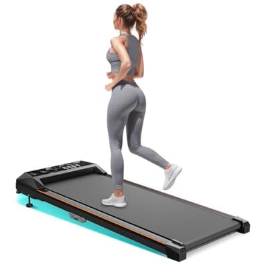 Walking Pad with Incline, Under Desk Treadmill, Portable Treadmills for Home Office, 4 in 1 Walking Running Machine Manual Incline, Compact Treadmill 265LB Capacity with Remote Control - Image 1