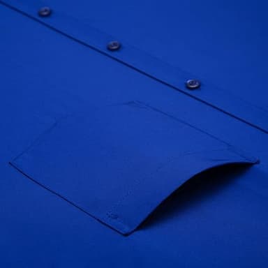 Yimoversal Men's Solid Soft Button Down Shirts Long Sleeve Casual Regular Fit Business Dress Shirt with Pocket Royal Blue S - Image 6