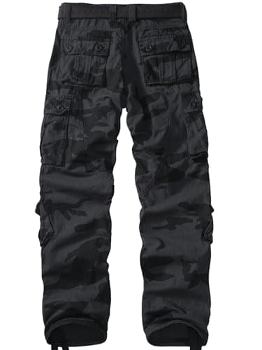 Men's BDU Casual Military Pants, Tactical Wild Army Combat ACU Rip Stop Camo Cargo Work Pants Trousers with 8 Pockets #7533 Dark Camouflage 38 - Image 2