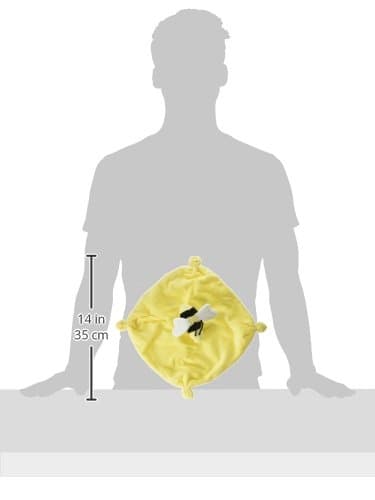 Burt's Bees Baby Baby Plush Toy Lovey, Hold Me Bee Stuffed Security Blanket, Infants Comfort Object, Made with Organic Velour Shell with Polyester, Sunshine Color, Size 12x12x3 Inches - Image 3