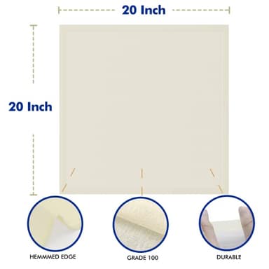 8 PCS Reusable Cheesecloth, Grade 100, 20x20 Inch Hemmed Cheese Cloth for Straining Craft, 100% Cotton Unbleached Cloth Strainer for Cooking, Baking, Juicing, Cheese Making - Image 2