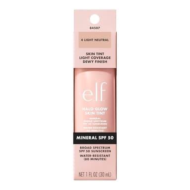 e.l.f. Halo Glow Skin Tint SPF 50, Tinted Moisturizer For Light, Buildable Coverage, Creates A Natural Glow, Vegan & Cruelty-Free, 4 Light Neutral - Image 8