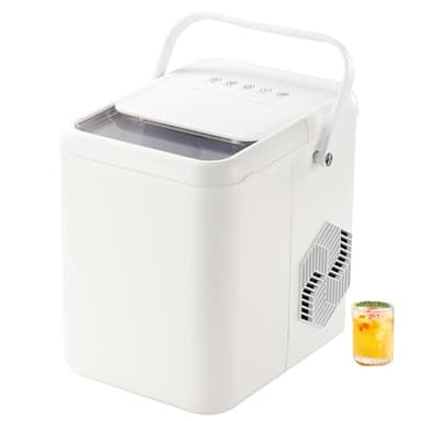 Heyeah Countertop Ice Maker with Self-Cleaning - 9 Bullet Ice Cubes in 6 Mins, 26.5lbs/24Hrs, 2 Sizes & Quiet 40dB, Portable Ice Machine for Home/Office/Party, Includes Ice Scoop & Basket - Image 1