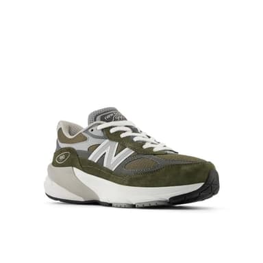 New Balance Baby FuelCell 990 V6 Lace-up Sneaker, Olive/Grey, 2 Wide US Unisex Infant - Image 4