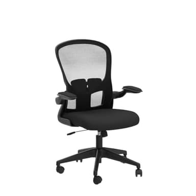 FelixKing Office Desk Chairs, Ergonomic PC Desk Chair with Wheels, Adjustable Lumbar Support and Height, Swivel Computer Chair with Flip-up Armrests, Ergo Mesh Backrest for Working (Black) - Image 6