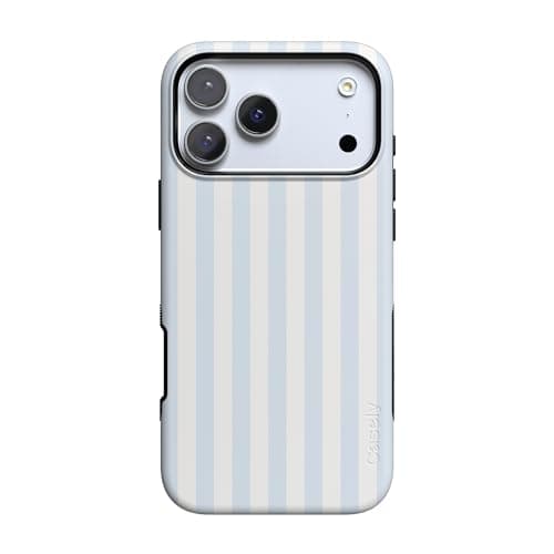 Casely iPhone 17 Pro Case | Blue Stripes | Sunday Best | Compatible with MagSafe | Bold Protective Design - Image 1