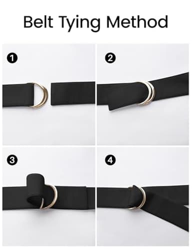 ZESICA Women's 2025 Summer Boho Button Midi Dresses Casual V Neck Flutter Sleeve Belted Long Dresses with Pockets,Black,Large - Image 6