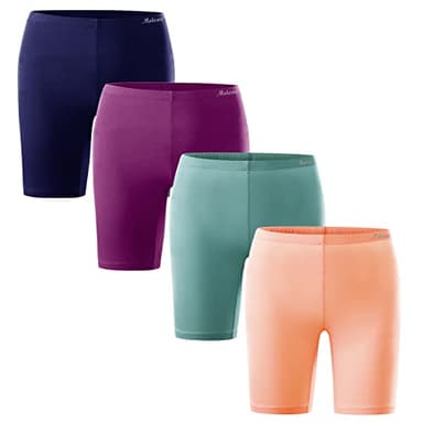 Molasus Womens Boxer briefs Cotton Boy Shorts Underwear Anti Chafing Bike Short Long Leg Under Shorts Multicolor 4 Pack X-Large - Image 5