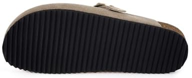 Intini Suede Clogs for Mens Womens Leather Clogs Adjustable Buckle Cork Footbed Home Slippers Sandals Brown - Image 4