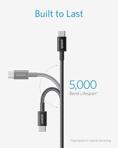 Anker USB C to USB C Cable, Type-C Charging Cord Fast Charge(10FT,100W), for iPhone 17/17 pro, MacBook and More(Black) - Image 6