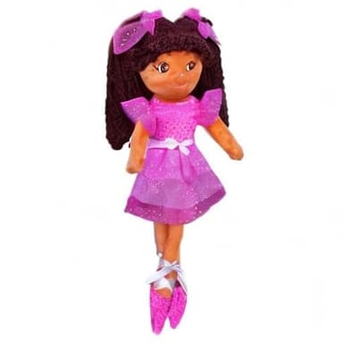 GirlznDollz 600576 Elana Multicolor Ballerina Doll, 14", Pink, Purple - Image 3