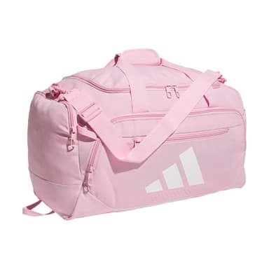 adidas Defender 5.0 Duffel Bag – Durable for Sports, Gym & Travel, True Pink/White, Small (42L) - Image 1