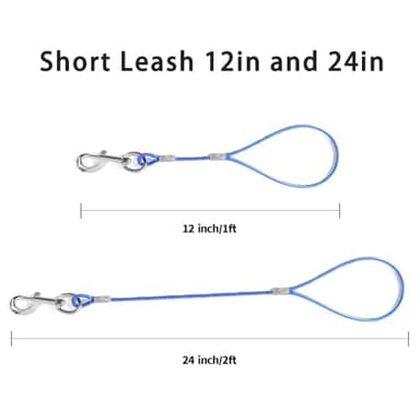 Mi Metty Short Dog Leash - Heavy Duty-12”/24”Short Chew Proof Dog Lead for Training Control- Training Pet Leashes for Teething Puppies Small Medium and Large Dogs - Image 4
