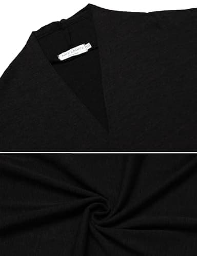 Newchoice Women's Dressy Casual Lightweight Cardigans Long Sleeve Flowy Soft Drape Open Front Cardigan Sweaters (Black, XL) - Image 9