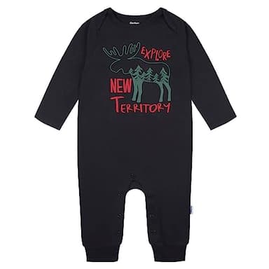 Gerber Baby Boys 2-Pack Long Sleeve Jumpsuit, Black Explore, 18 Months - Image 2